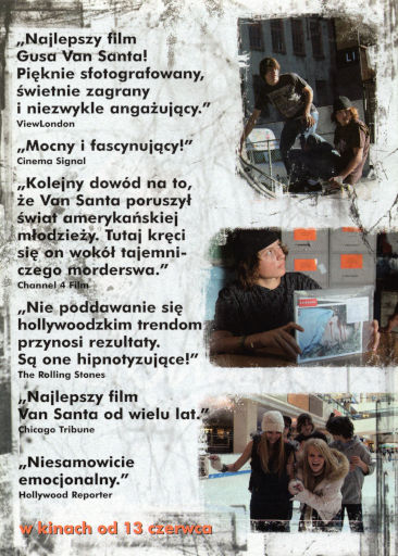 Tył ulotki filmu 'Paranoid Park'