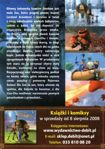 Tył ulotki filmu 'Łowcy Smoków'