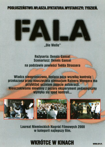 Tył ulotki filmu 'Fala'