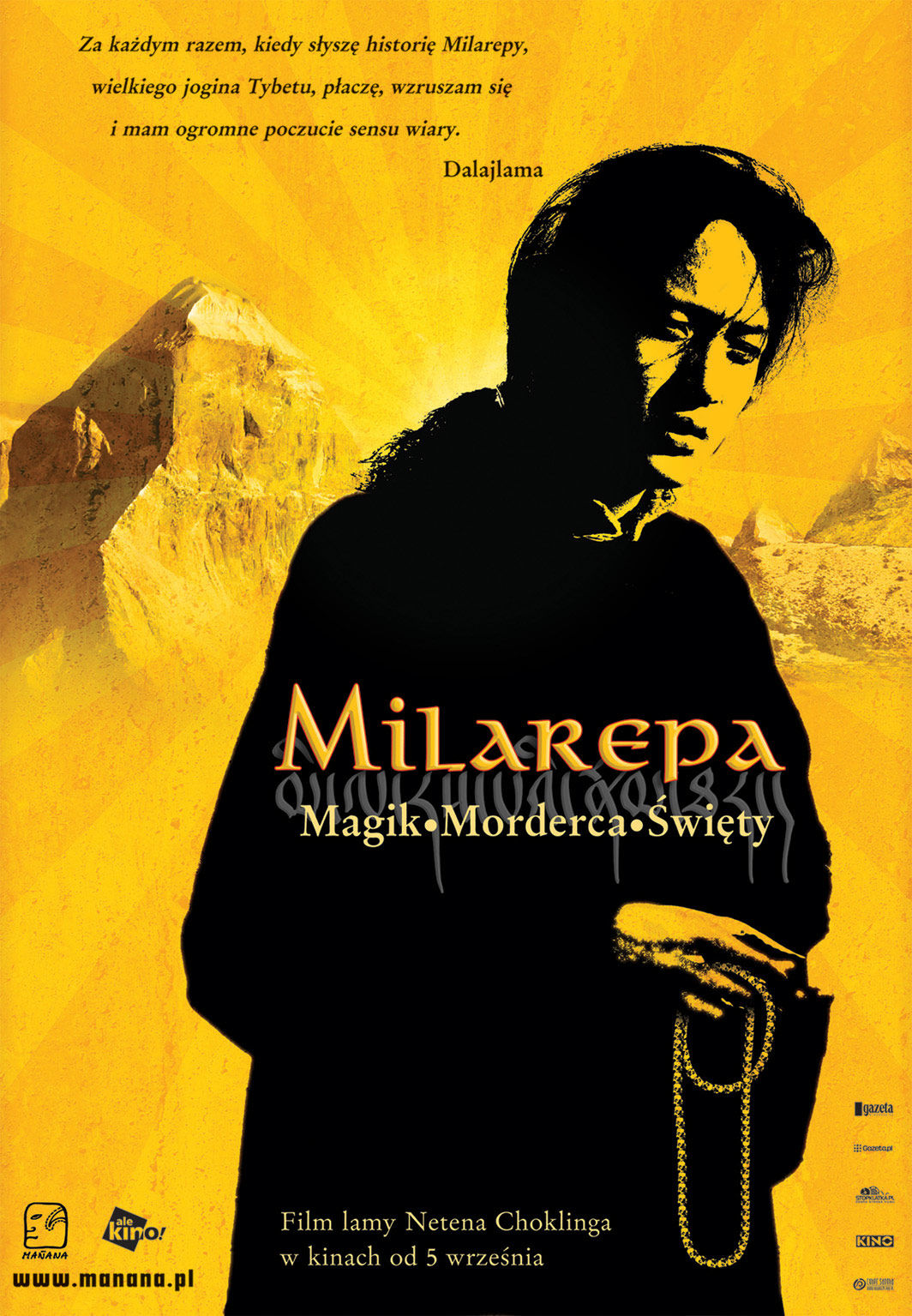 Polski plakat filmu 'Milarepa'