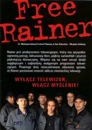 Tył ulotki filmu 'Free Rainer'