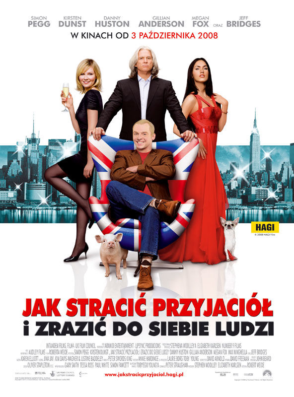 Polski plakat filmu 'Jak Stracić Przyjaciół i Zrazić Do Siebie Ludzi'