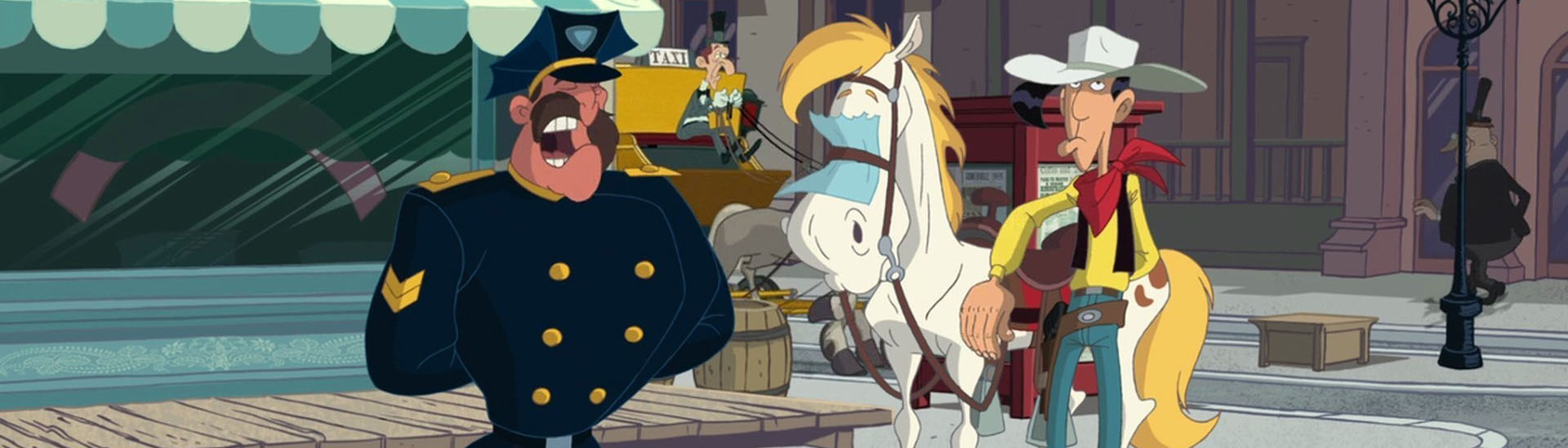 Baner filmu 'Lucky Luke Na Dzikim Zachodzie' Baner filmu 'Lucky Luke Na Dzikim Zachodzie'