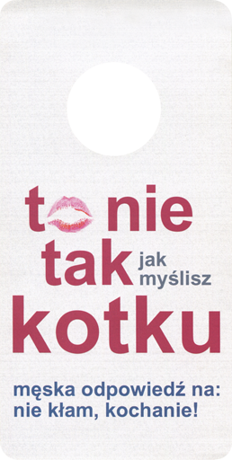 Tył ulotki filmu 'To Nie Tak Jak Myślisz, Kotku'