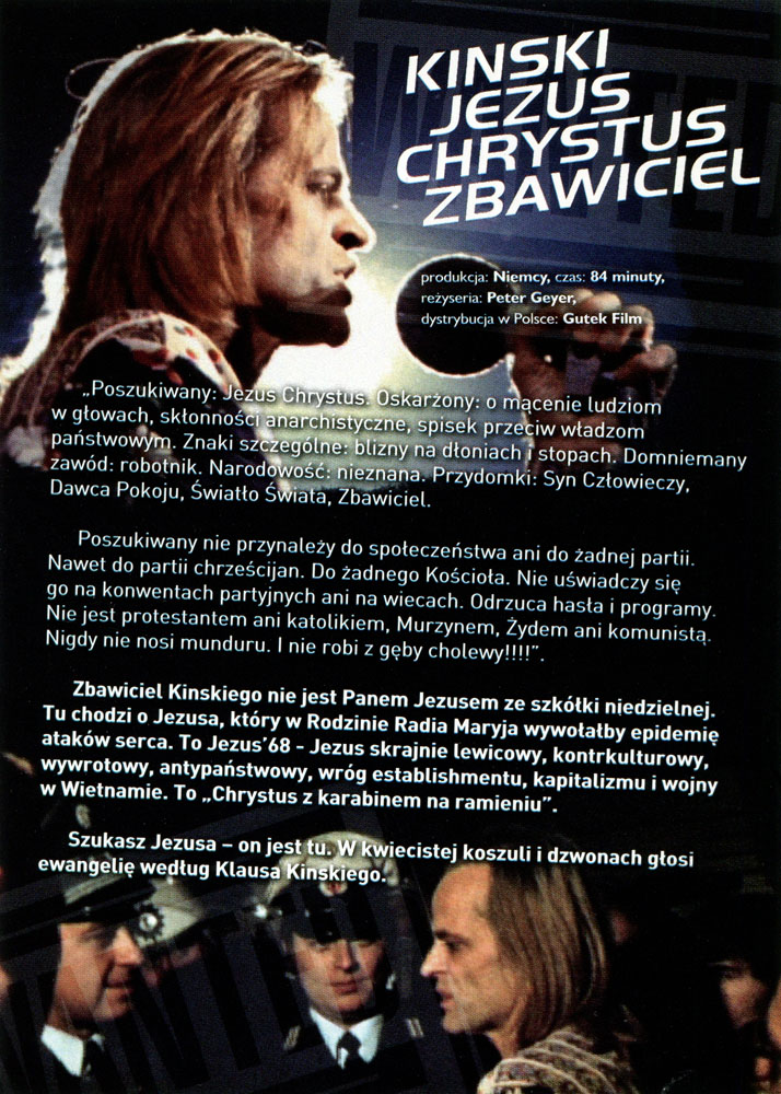 Ulotka filmu 'Jezus Chrystus Zbawiciel (tył)'