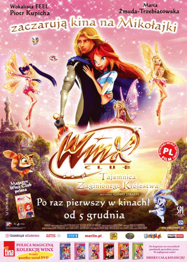 Przód ulotki filmu 'Winx Club - Tajemnica Zaginionego Królestwa'