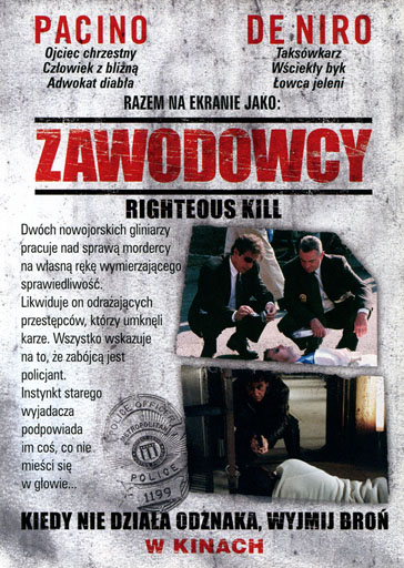 Tył ulotki filmu 'Zawodowcy'