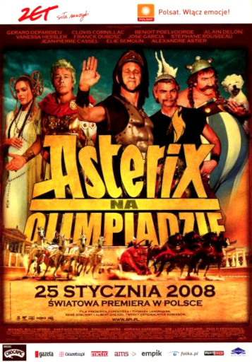 Przód ulotki filmu 'Asterix Na Olimpiadzie'