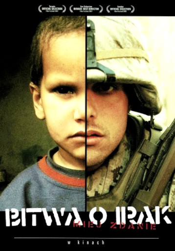 Przód ulotki filmu 'Bitwa O Irak'