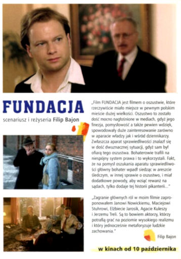 Tył ulotki filmu 'Fundacja'