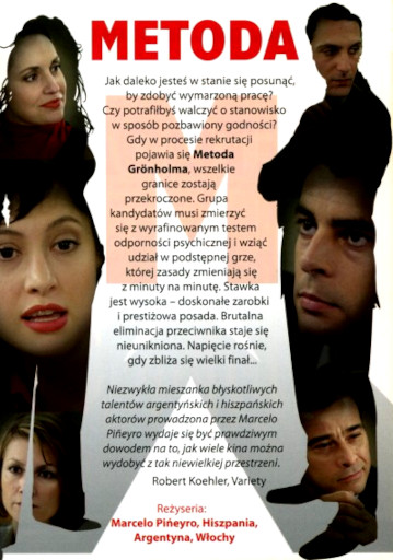 Tył ulotki filmu 'Metoda'