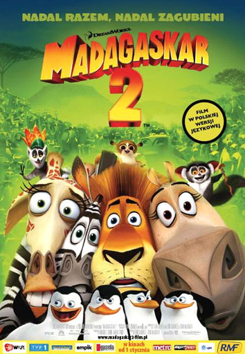 Polski plakat filmu 'Madagaskar 2'
