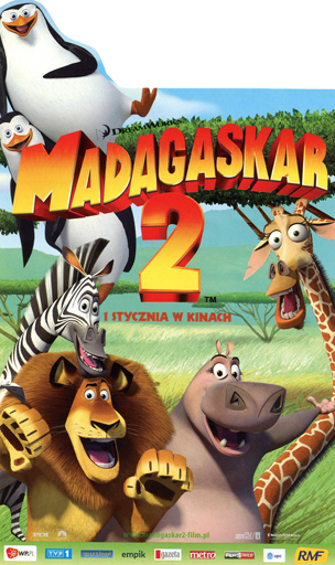 Przód ulotki filmu 'Madagaskar 2'