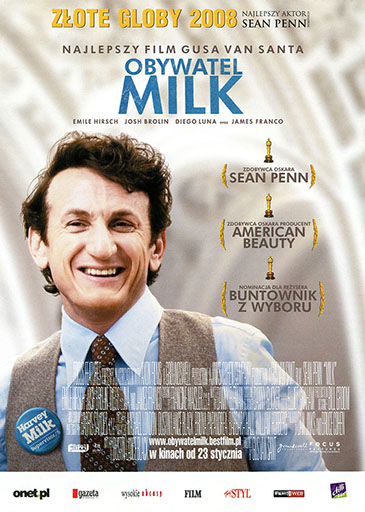 Przód ulotki filmu 'Obywatel Milk'