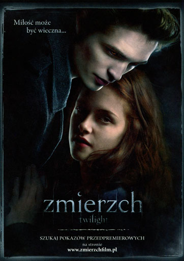 Przód ulotki filmu 'Zmierzch'