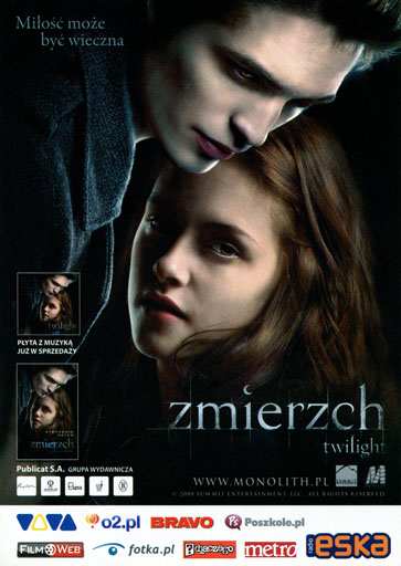 Przód ulotki filmu 'Zmierzch'