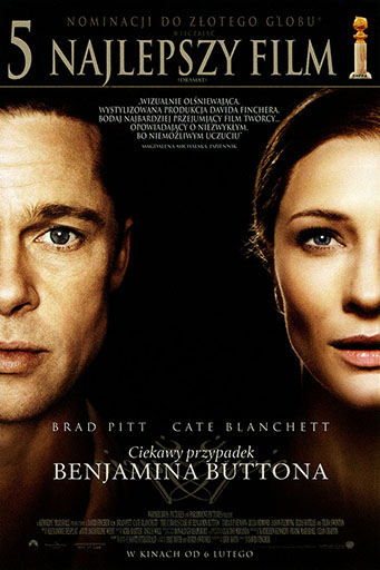 Przód ulotki filmu 'Ciekawy Przypadek Benjamina Buttona'