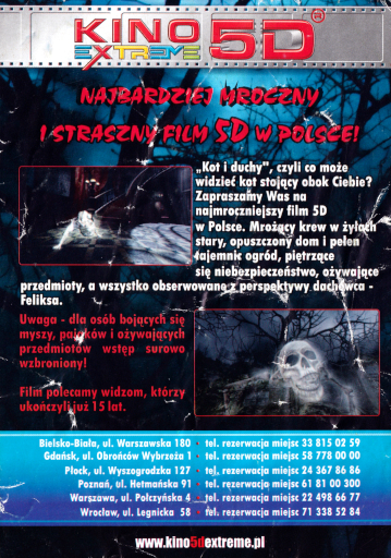 Tył ulotki filmu 'Kot i Duchy'