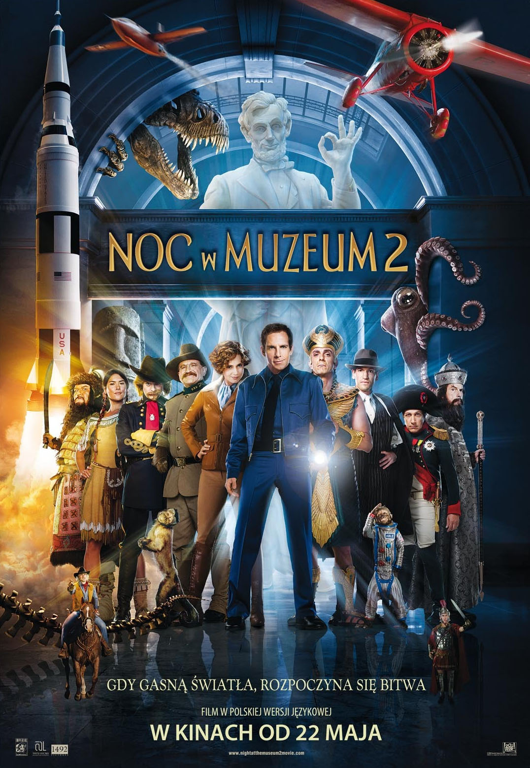 Polski plakat filmu 'Noc W Muzeum 2'