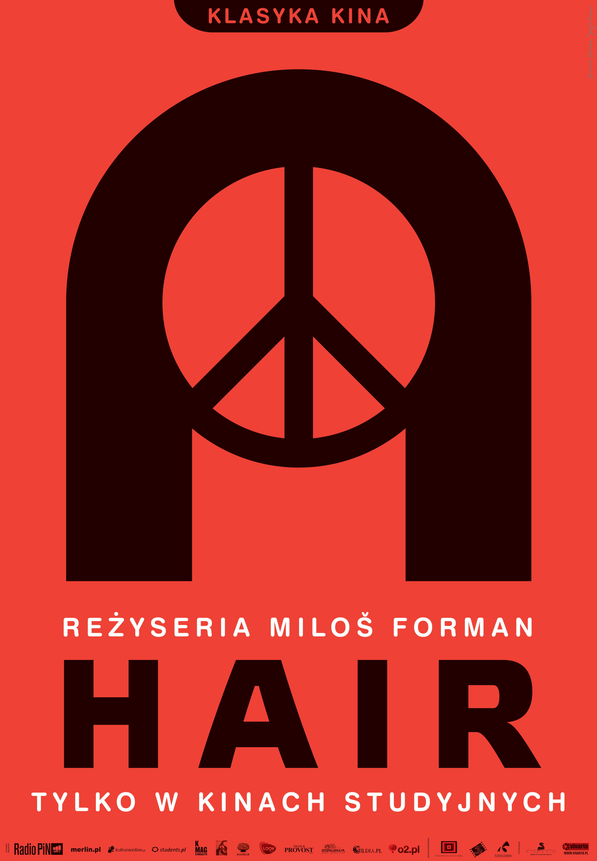 Polski plakat filmu 'Hair'