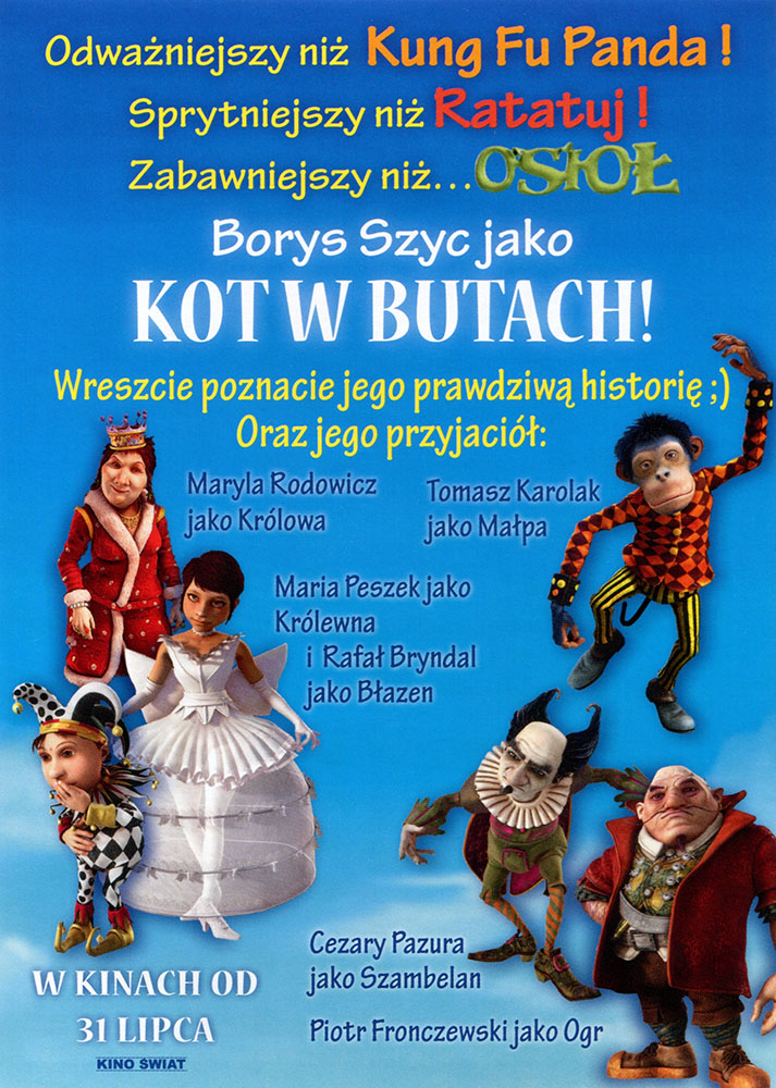Ulotka filmu 'Prawdziwa Historia Kota W Butach (tył - wersja B)'