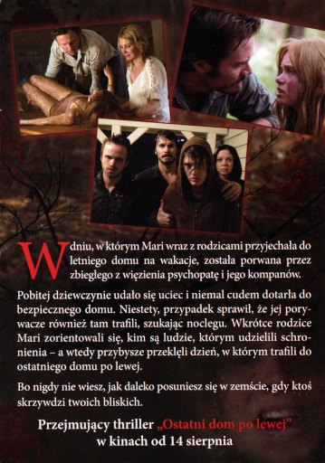 Tył ulotki filmu 'Ostatni Dom Po Lewej'