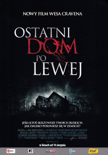 Przód ulotki filmu 'Ostatni Dom Po Lewej'