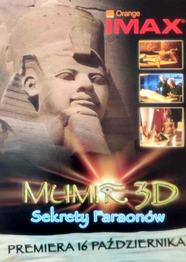 Przód ulotki filmu 'Mumie 3D. Sekrety Faraonów'