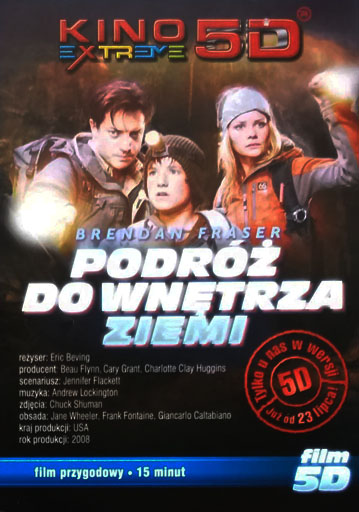 Przód ulotki filmu 'Podróż Do Wnętrza Ziemi 5D'