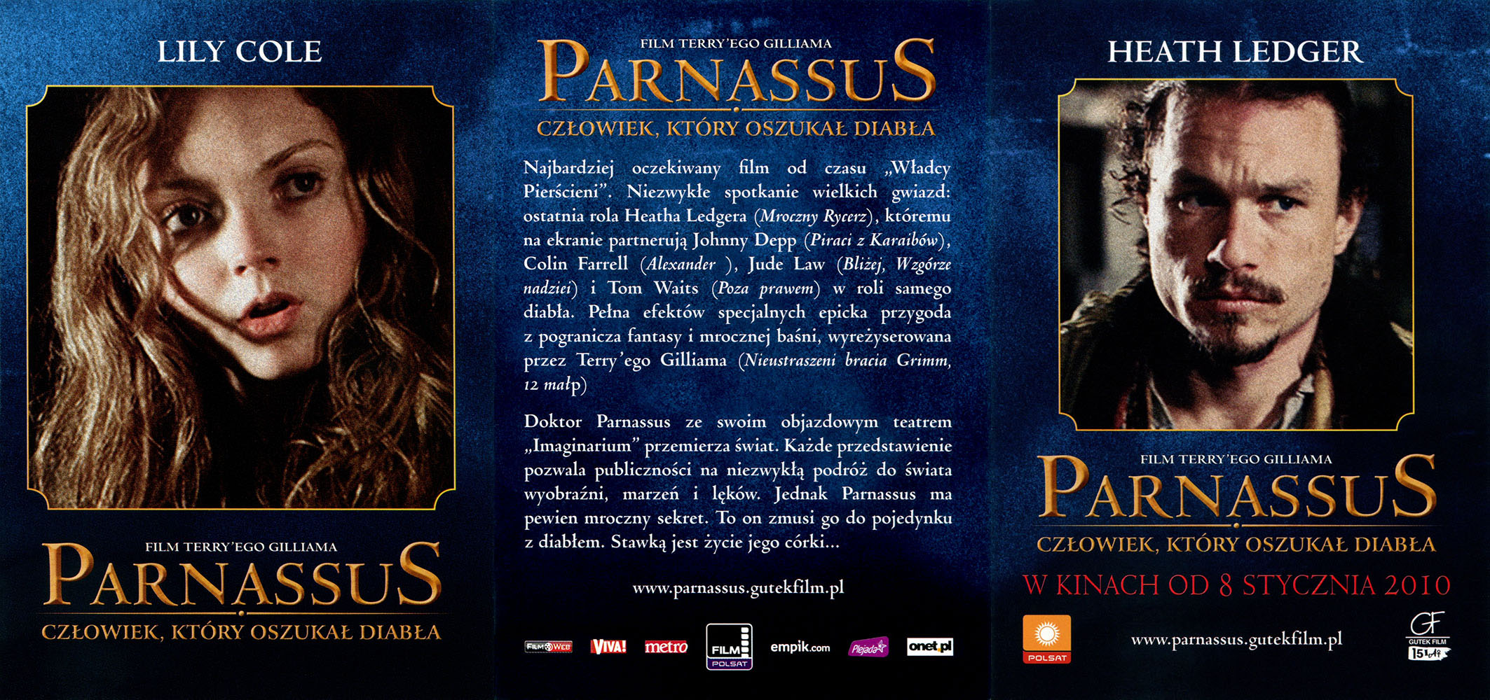 Ulotka filmu 'Parnassus (przód)'