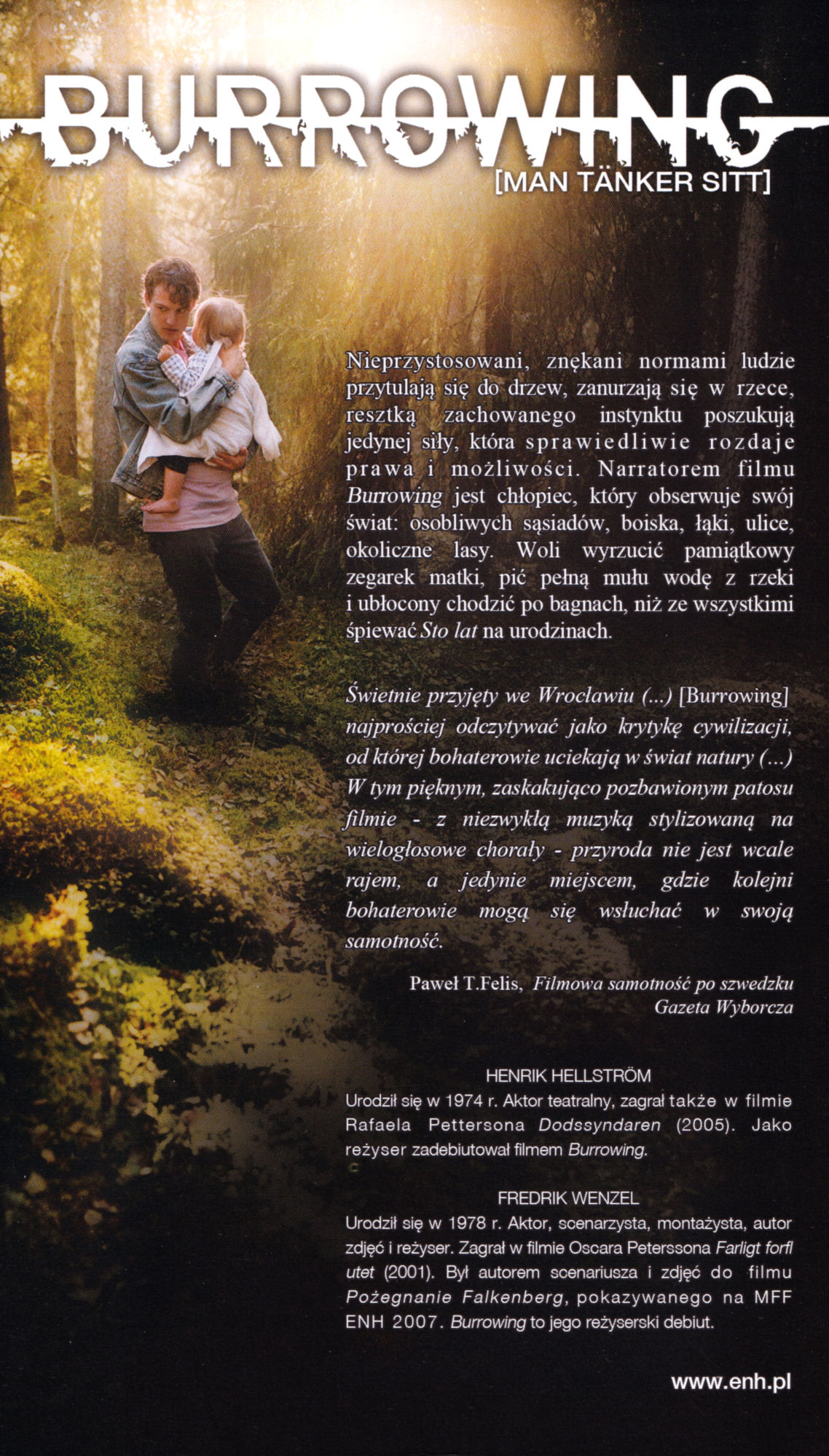 Ulotka filmu 'Burrowing (tył)'