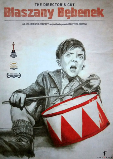 Przód ulotki filmu 'Blaszany Bębenek'