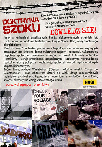 Tył ulotki filmu 'Doktryna Szoku'