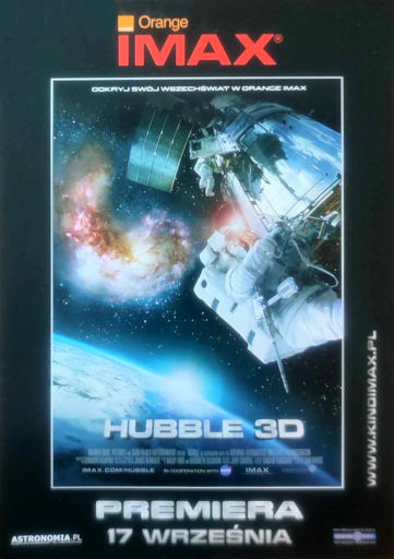Przód ulotki filmu 'Hubble 3D'