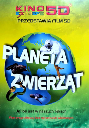 Przód ulotki filmu 'Planeta Zwierząt'