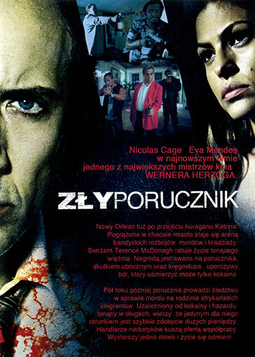 Tył ulotki filmu 'Zły Porucznik'
