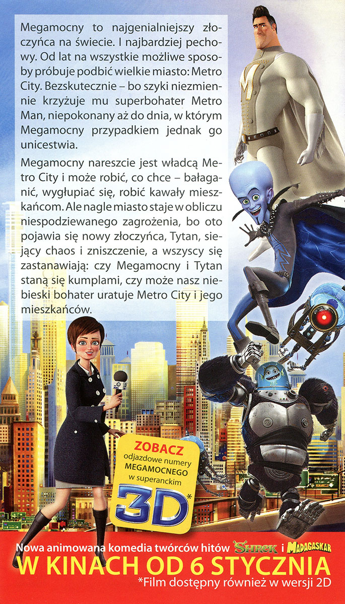 Ulotka filmu 'Megamocny (tył)'