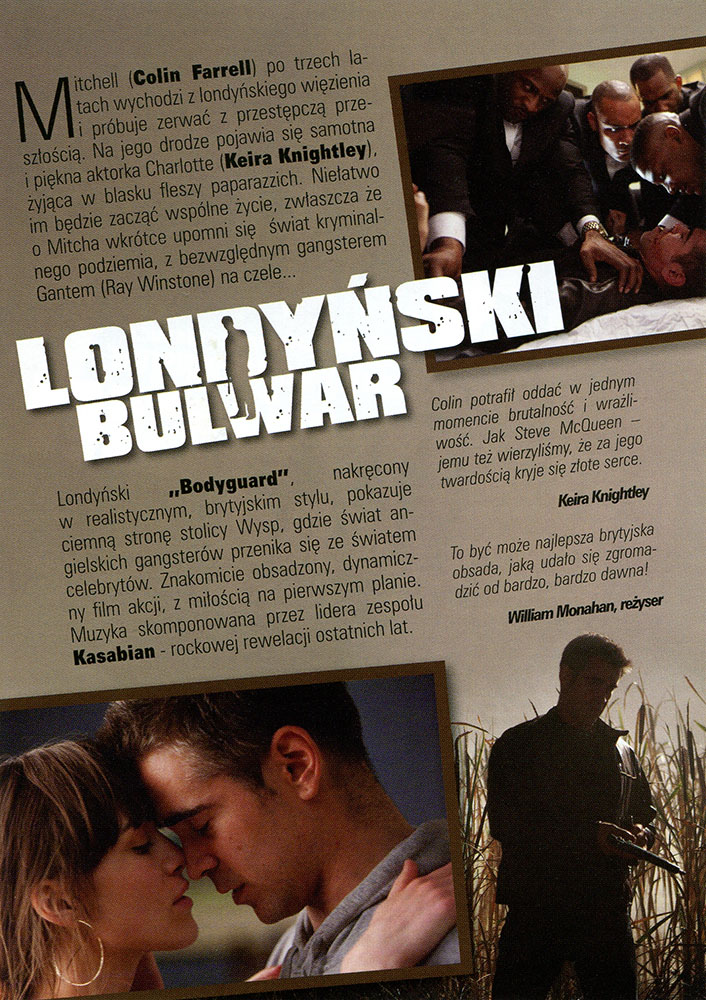 Ulotka filmu 'Londyński Bulwar (tył)'