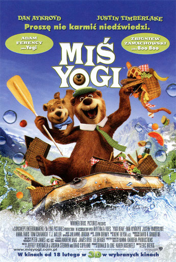 Przód ulotki filmu 'Miś Yogi'