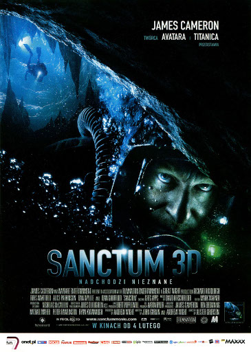 Przód ulotki filmu 'Sanctum'