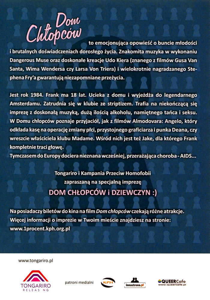 Ulotka filmu 'Dom Chłopców (tył)'