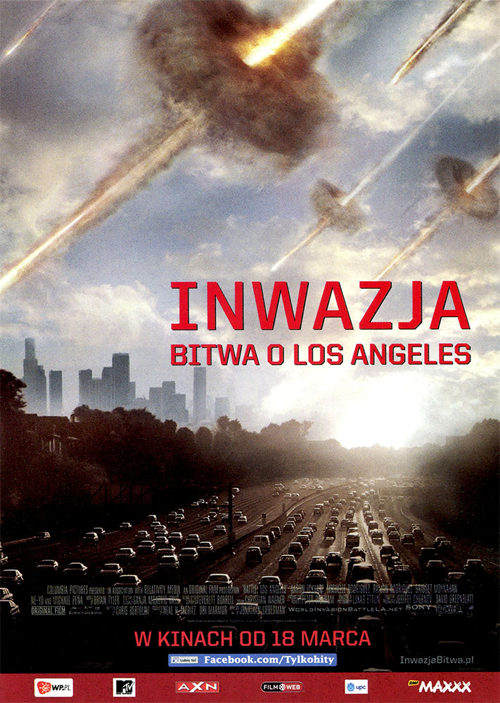 Ulotka filmu 'Inwazja: Bitwa O Los Angeles (przód)'