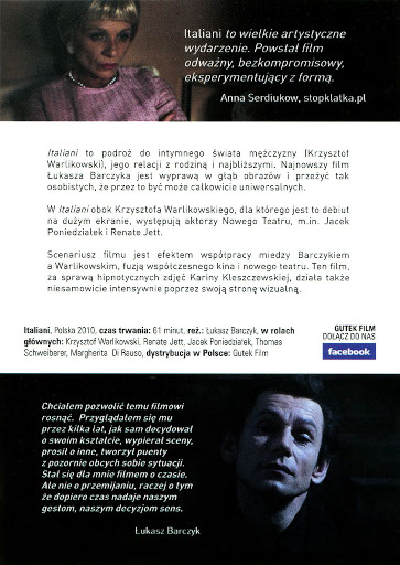 Tył ulotki filmu 'Italiani'