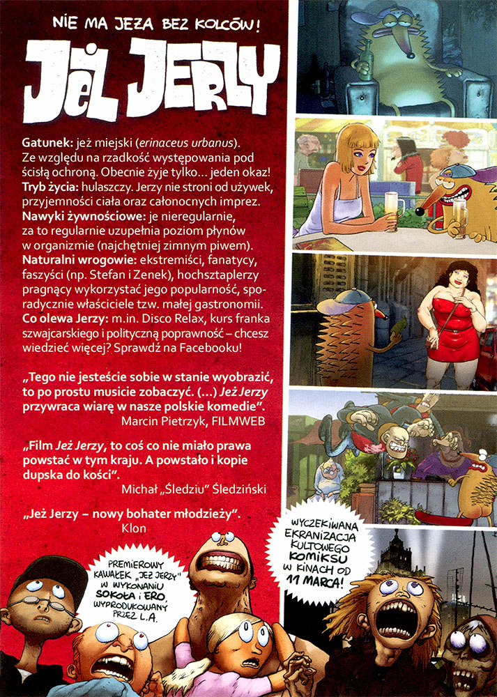 Ulotka filmu 'Jeż Jerzy (tył)'