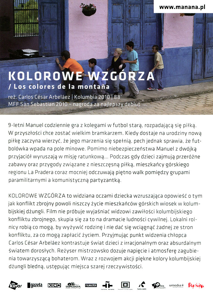 Ulotka filmu 'Kolorowe Wzgórza (tył)'