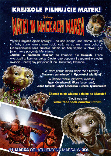 Tył ulotki filmu 'Matki W Mackach Marsa'
