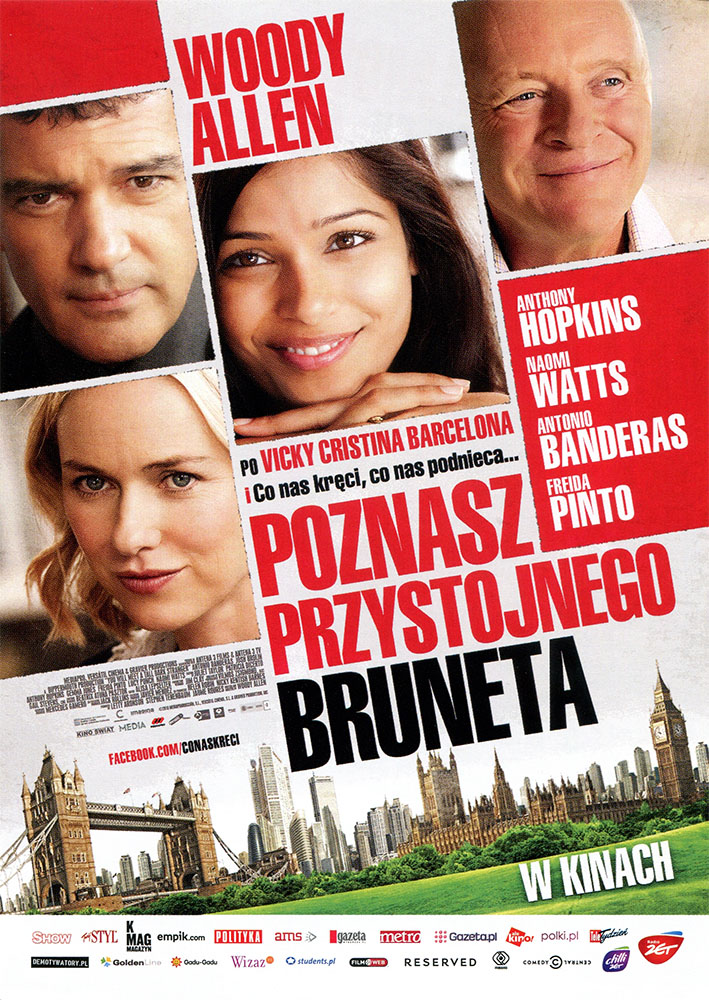 Ulotka filmu 'Poznasz Przystojnego Bruneta (przód)'
