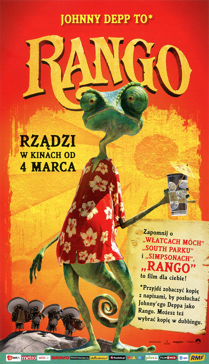 Ulotka filmu 'Rango (przód)'