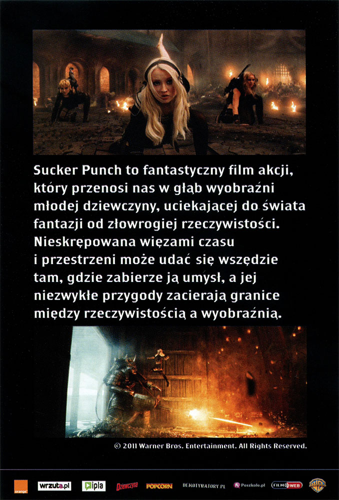 Ulotka filmu 'Sucker Punch (tył)'