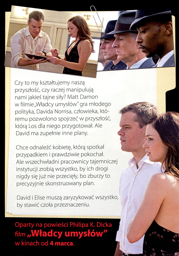 Ulotka filmu 'Władcy Umysłów (tył)'